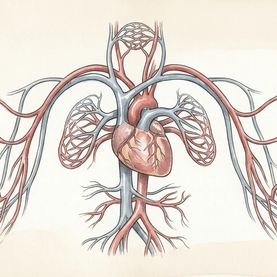 Planche illustrée : appareil cardiovasculaire